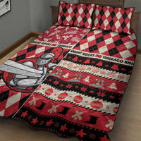 Trinbago Cricket Christmas Quilt Bed Set Merry Xmas Knight Riders - Wonder Print Shop