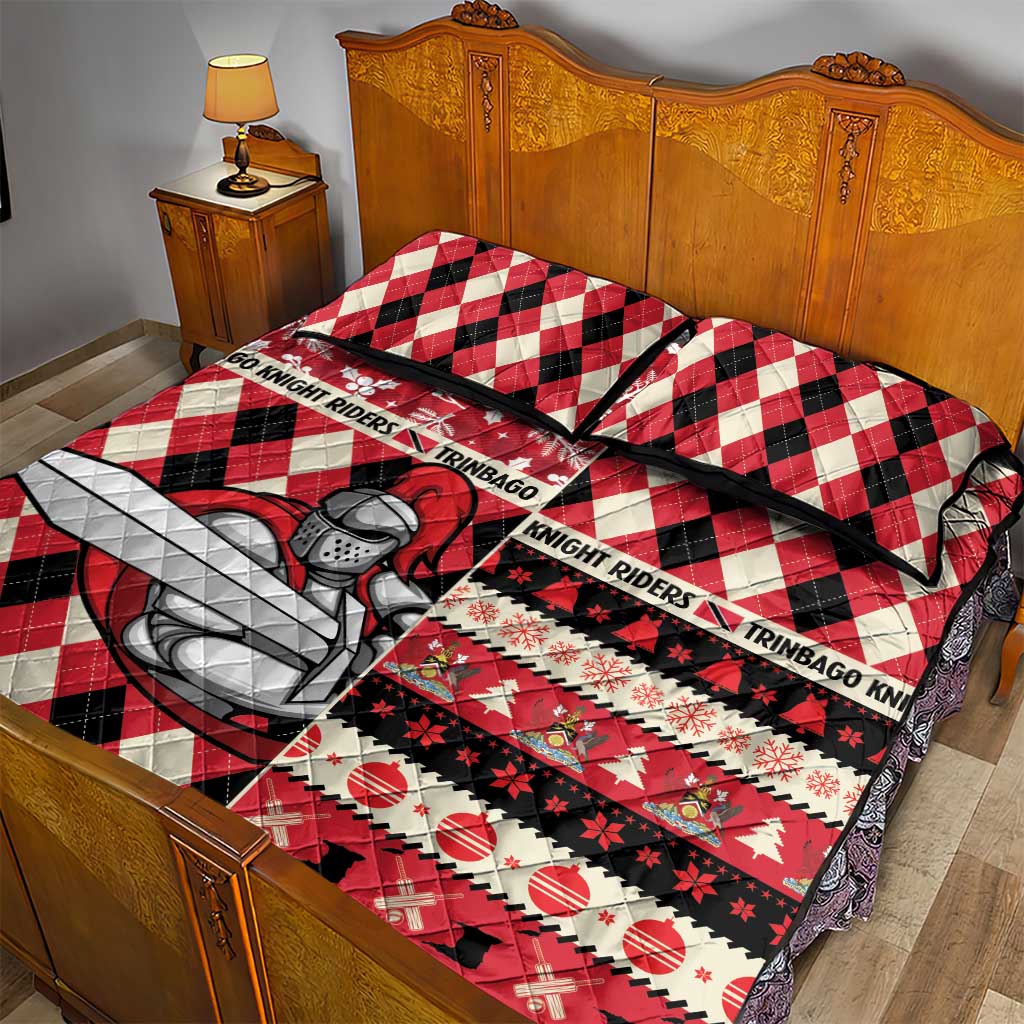 Trinbago Cricket Christmas Quilt Bed Set Merry Xmas Knight Riders - Wonder Print Shop