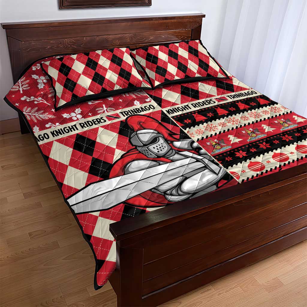 Trinbago Cricket Christmas Quilt Bed Set Merry Xmas Knight Riders - Wonder Print Shop