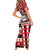 Personalized Trinbago Cricket Christmas Short Sleeve Bodycon Dress Merry Xmas Knight Riders - Wonder Print Shop