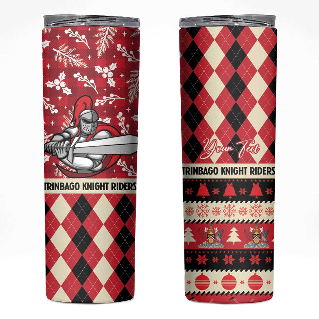 Personalized Trinbago Cricket Christmas Skinny Tumbler Merry Xmas Knight Riders - Wonder Print Shop