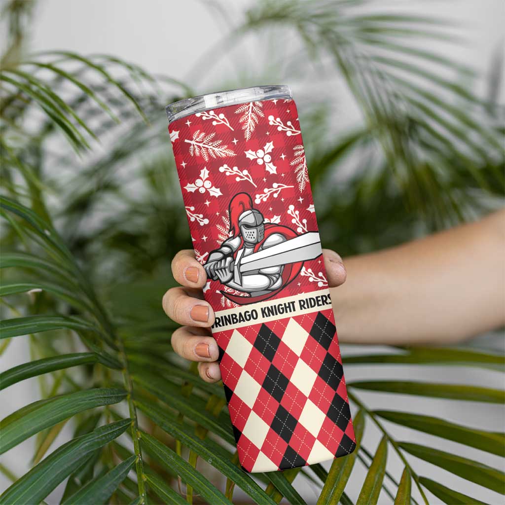 Personalized Trinbago Cricket Christmas Skinny Tumbler Merry Xmas Knight Riders - Wonder Print Shop