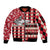 Personalized Trinbago Cricket Christmas Sleeve Zip Bomber Jacket Merry Xmas Knight Riders - Wonder Print Shop