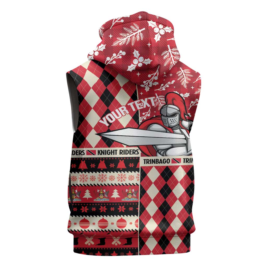 Personalized Trinbago Cricket Christmas Sleeveless Zip Hoodie Merry Xmas Knight Riders - Wonder Print Shop