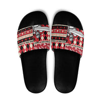 Trinbago Cricket Christmas Slide Sandals Merry Xmas Knight Riders - Wonder Print Shop