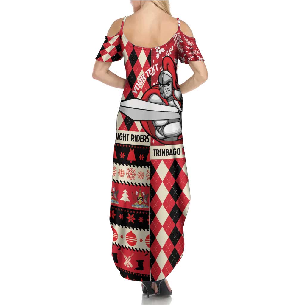 Personalized Trinbago Cricket Christmas Summer Maxi Dress Merry Xmas Knight Riders - Wonder Print Shop