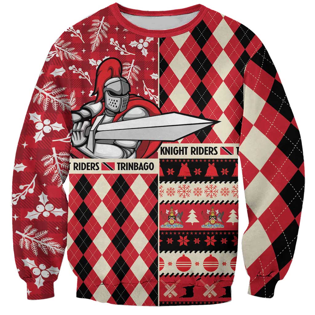 Personalized Trinbago Cricket Christmas Sweatshirt Merry Xmas Knight Riders - Wonder Print Shop