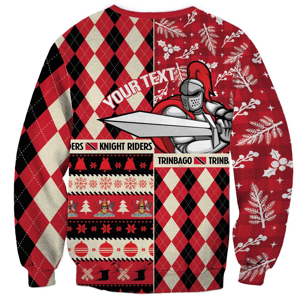 Personalized Trinbago Cricket Christmas Sweatshirt Merry Xmas Knight Riders - Wonder Print Shop