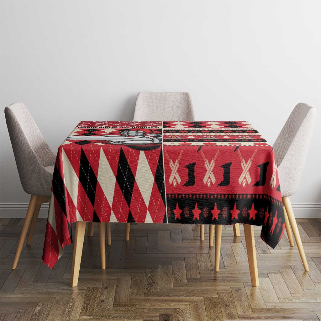 Trinbago Cricket Christmas Tablecloth Merry Xmas Knight Riders - Wonder Print Shop