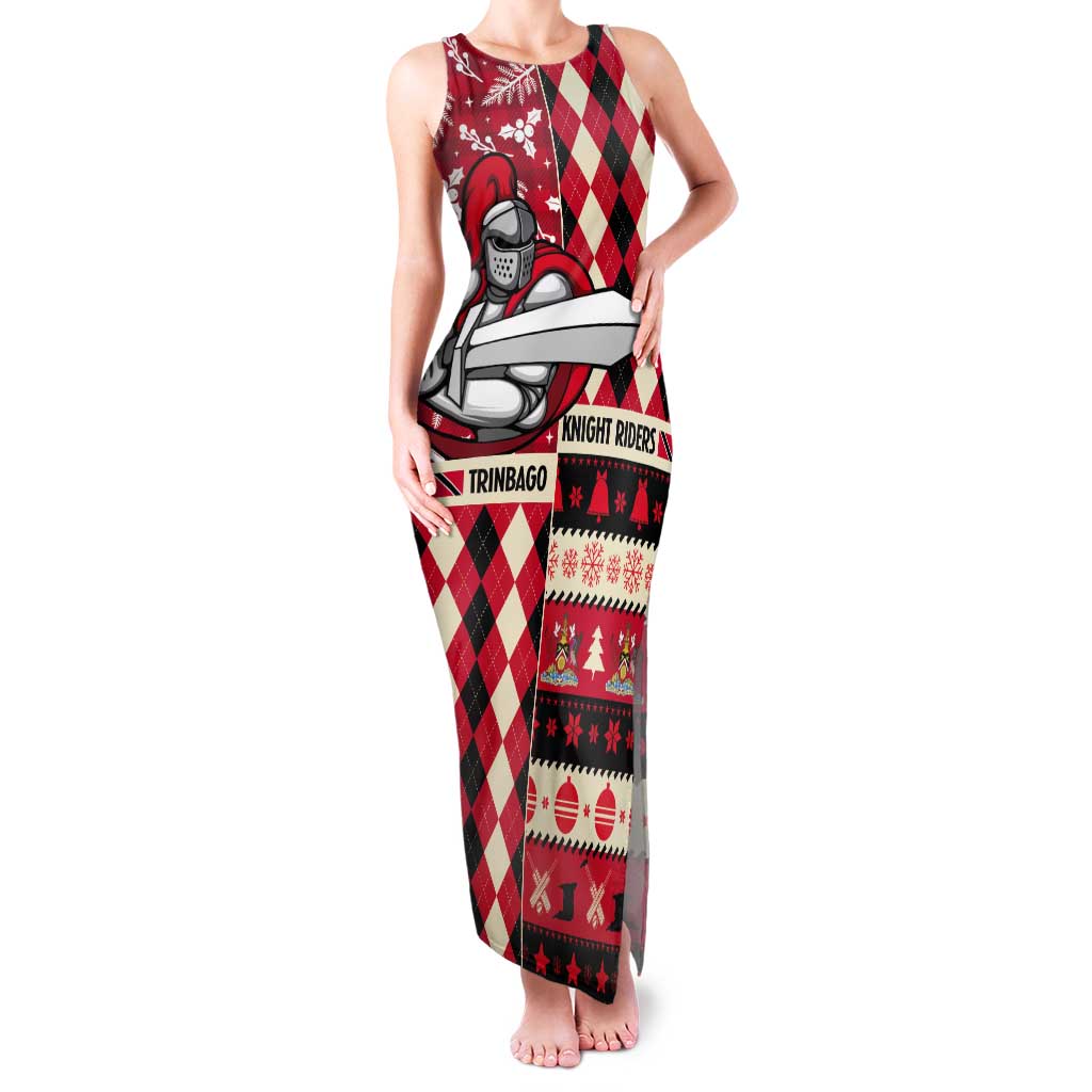 Personalized Trinbago Cricket Christmas Tank Maxi Dress Merry Xmas Knight Riders - Wonder Print Shop