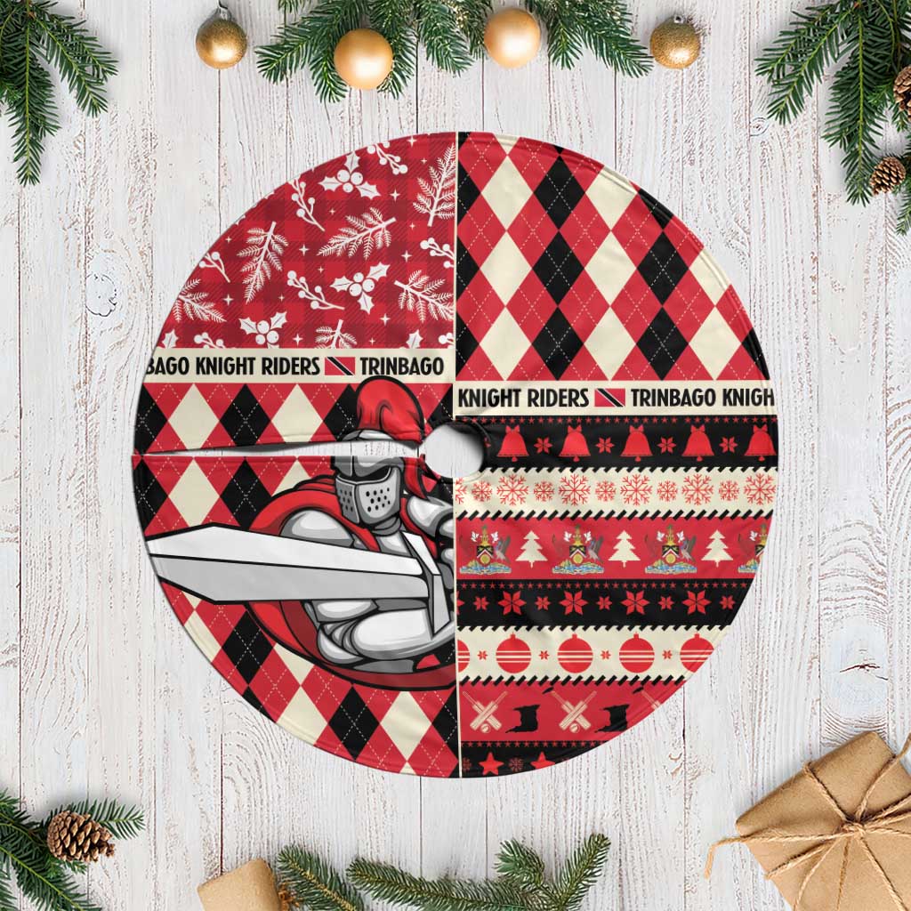 Trinbago Cricket Christmas Tree Skirt Merry Xmas Knight Riders - Wonder Print Shop