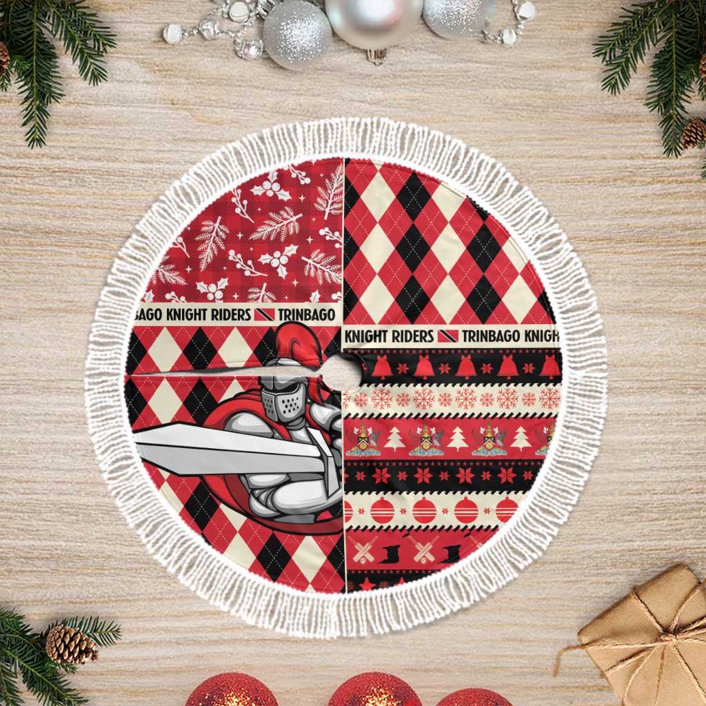 Trinbago Cricket Christmas Tree Skirt Merry Xmas Knight Riders - Wonder Print Shop