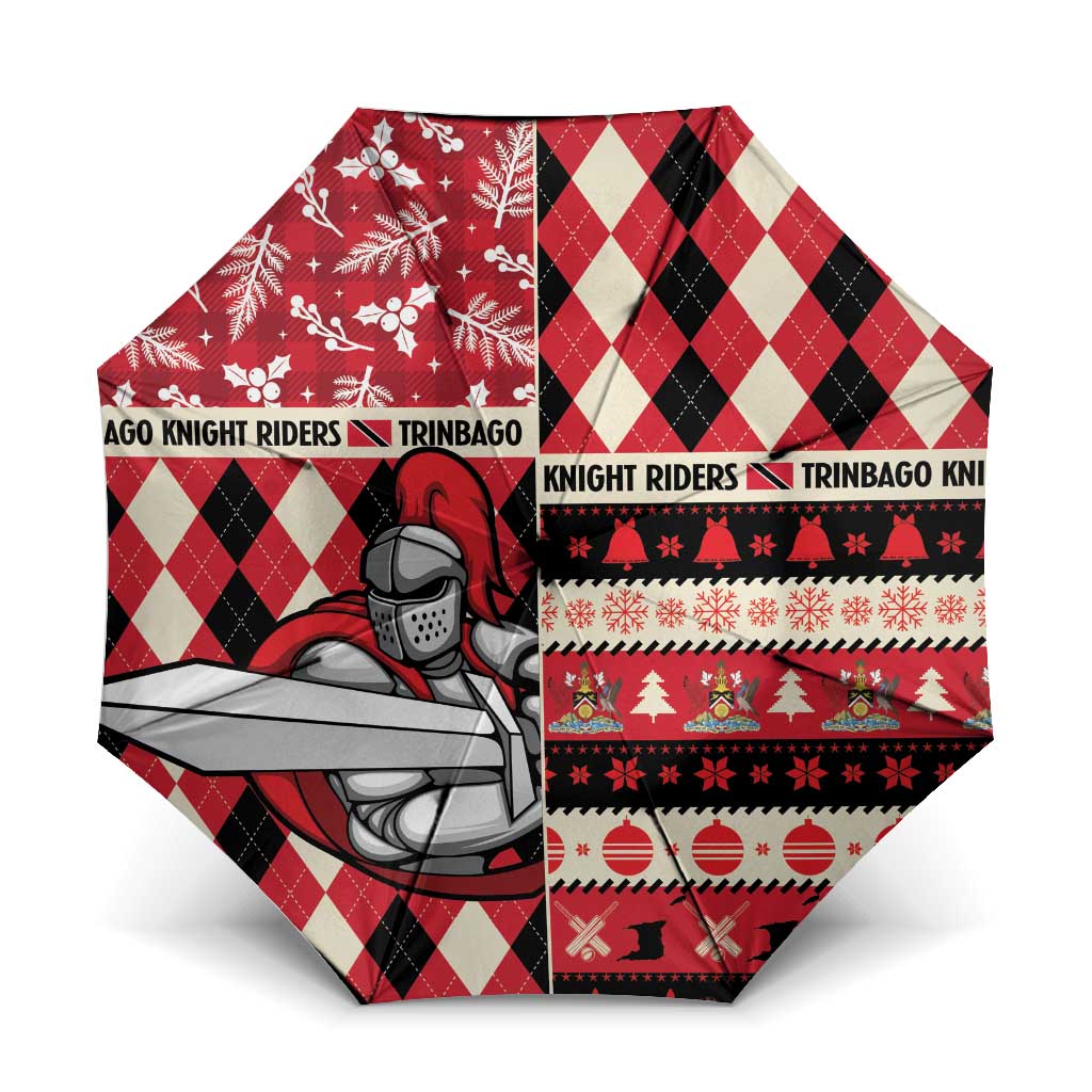Trinbago Cricket Christmas Umbrella Merry Xmas Knight Riders - Wonder Print Shop