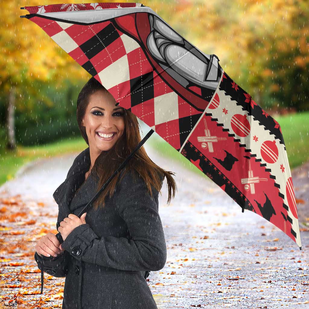Trinbago Cricket Christmas Umbrella Merry Xmas Knight Riders - Wonder Print Shop