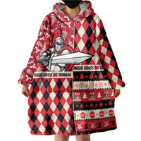 Personalized Trinbago Cricket Christmas Wearable Blanket Hoodie Merry Xmas Knight Riders - Wonder Print Shop