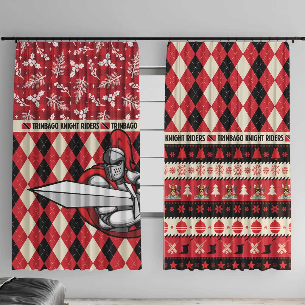 Trinbago Cricket Christmas Window Curtain Merry Xmas Knight Riders - Wonder Print Shop