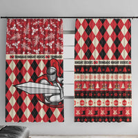 Trinbago Cricket Christmas Window Curtain Merry Xmas Knight Riders - Wonder Print Shop