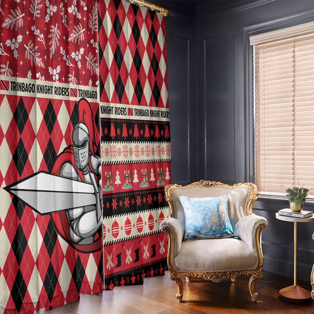 Trinbago Cricket Christmas Window Curtain Merry Xmas Knight Riders - Wonder Print Shop