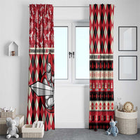 Trinbago Cricket Christmas Window Curtain Merry Xmas Knight Riders - Wonder Print Shop
