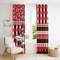 Trinbago Cricket Christmas Window Curtain Merry Xmas Knight Riders - Wonder Print Shop