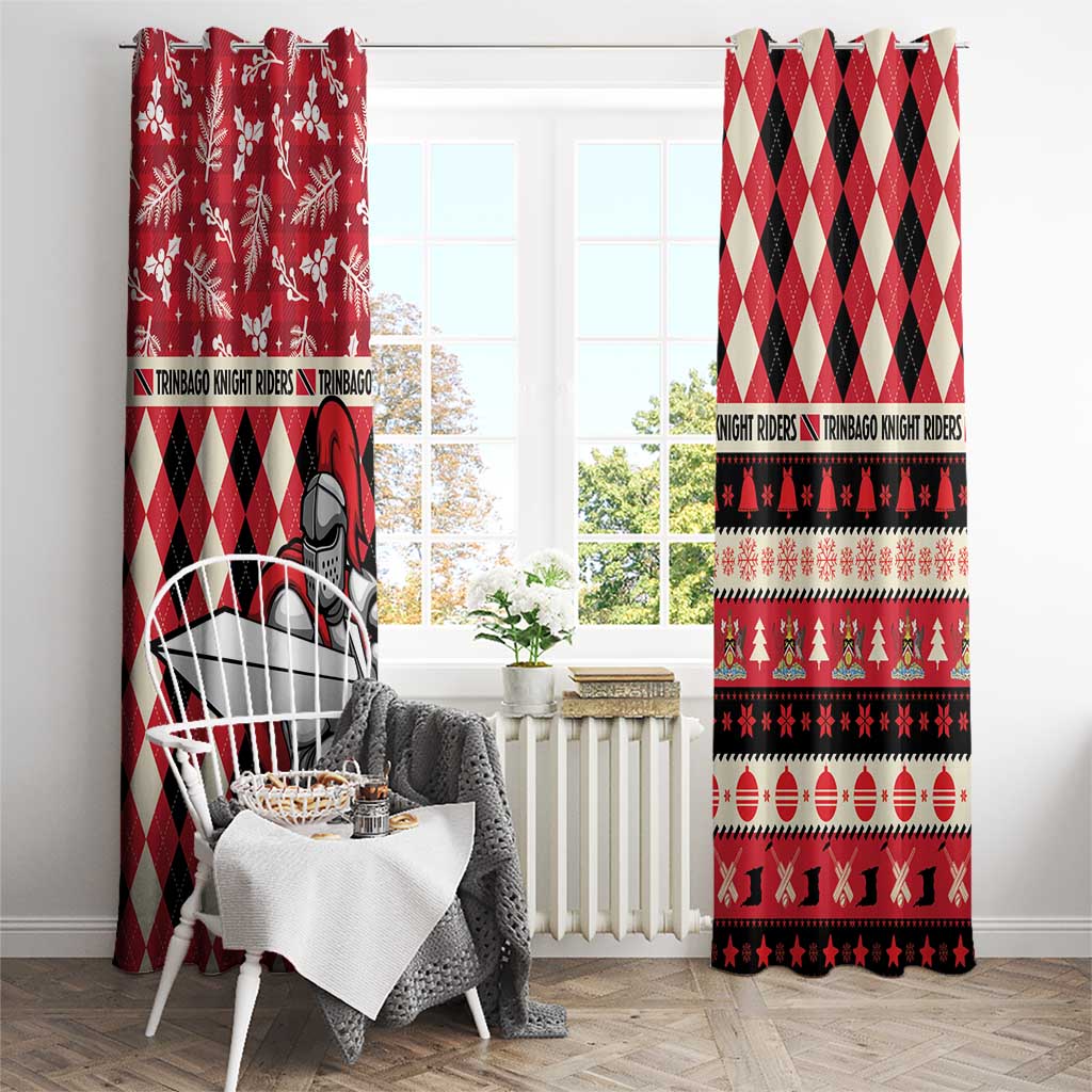 Trinbago Cricket Christmas Window Curtain Merry Xmas Knight Riders - Wonder Print Shop