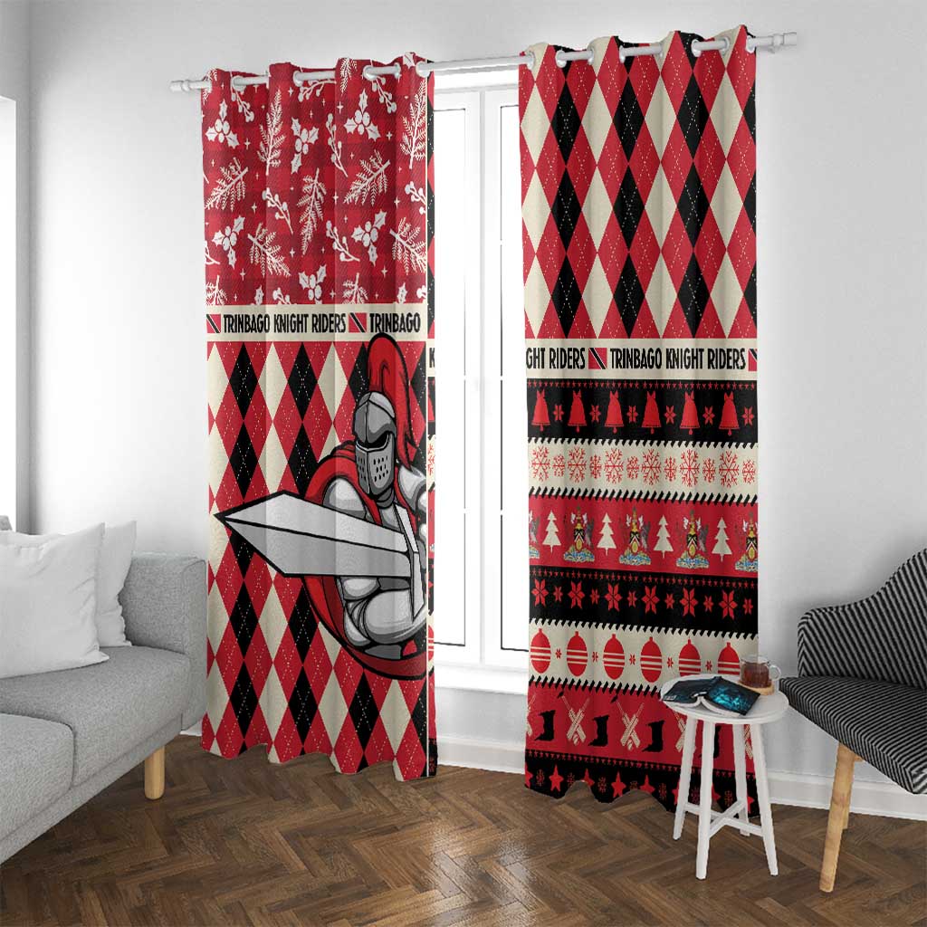 Trinbago Cricket Christmas Window Curtain Merry Xmas Knight Riders - Wonder Print Shop