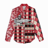 Personalized Trinbago Cricket Christmas Women Casual Shirt Merry Xmas Knight Riders - Wonder Print Shop