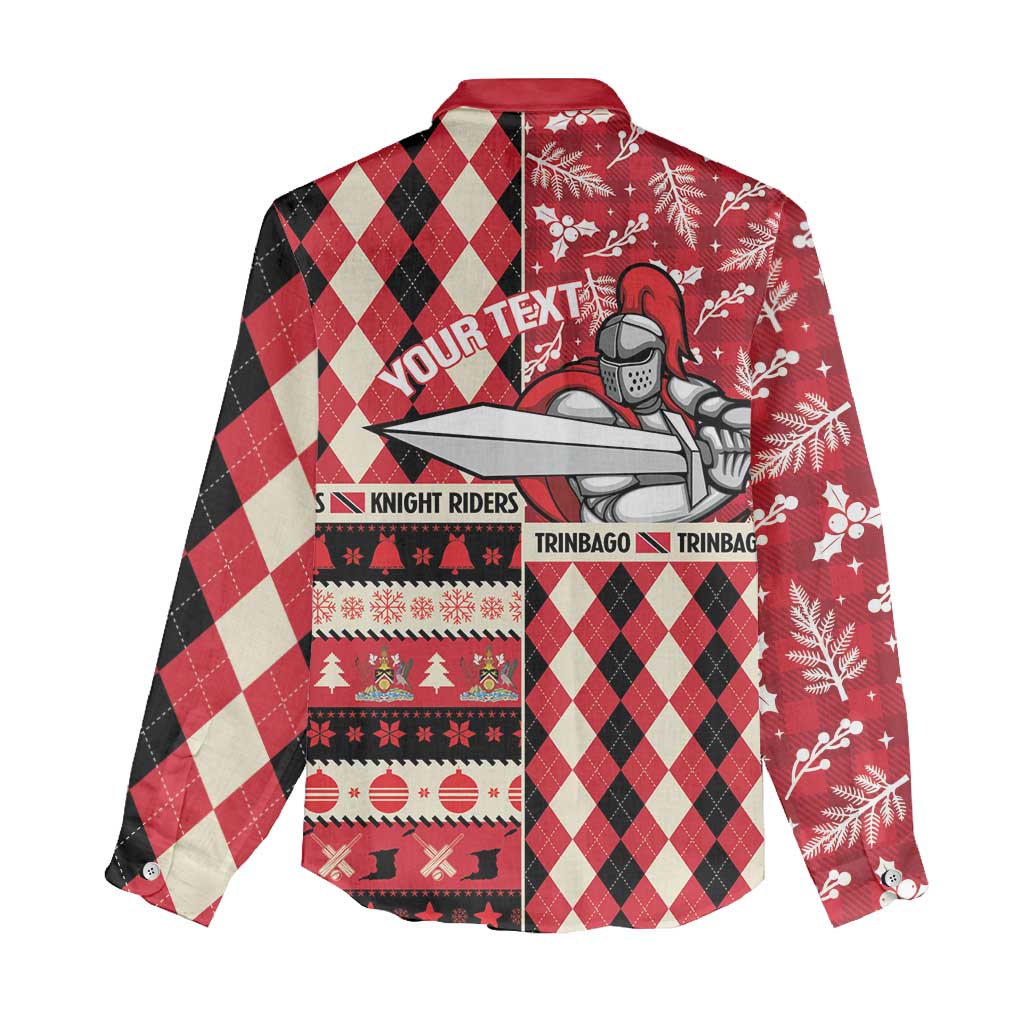 Personalized Trinbago Cricket Christmas Women Casual Shirt Merry Xmas Knight Riders - Wonder Print Shop