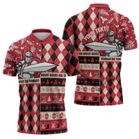 Personalized Trinbago Cricket Christmas Zipper Polo Shirt Merry Xmas Knight Riders - Wonder Print Shop