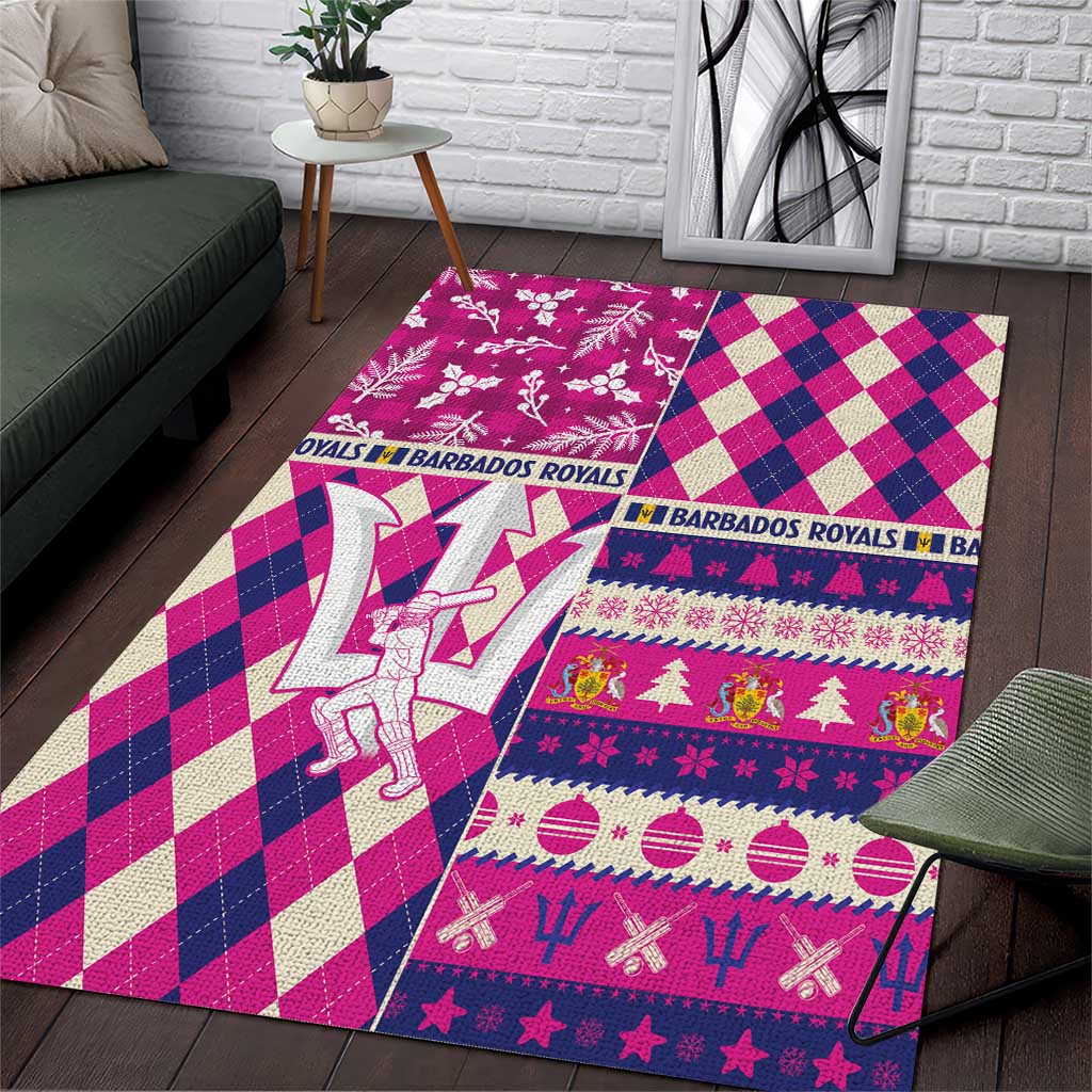 Barbados Cricket Christmas Area Rug Merry Xmas Royals - Wonder Print Shop