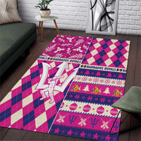 Barbados Cricket Christmas Area Rug Merry Xmas Royals - Wonder Print Shop