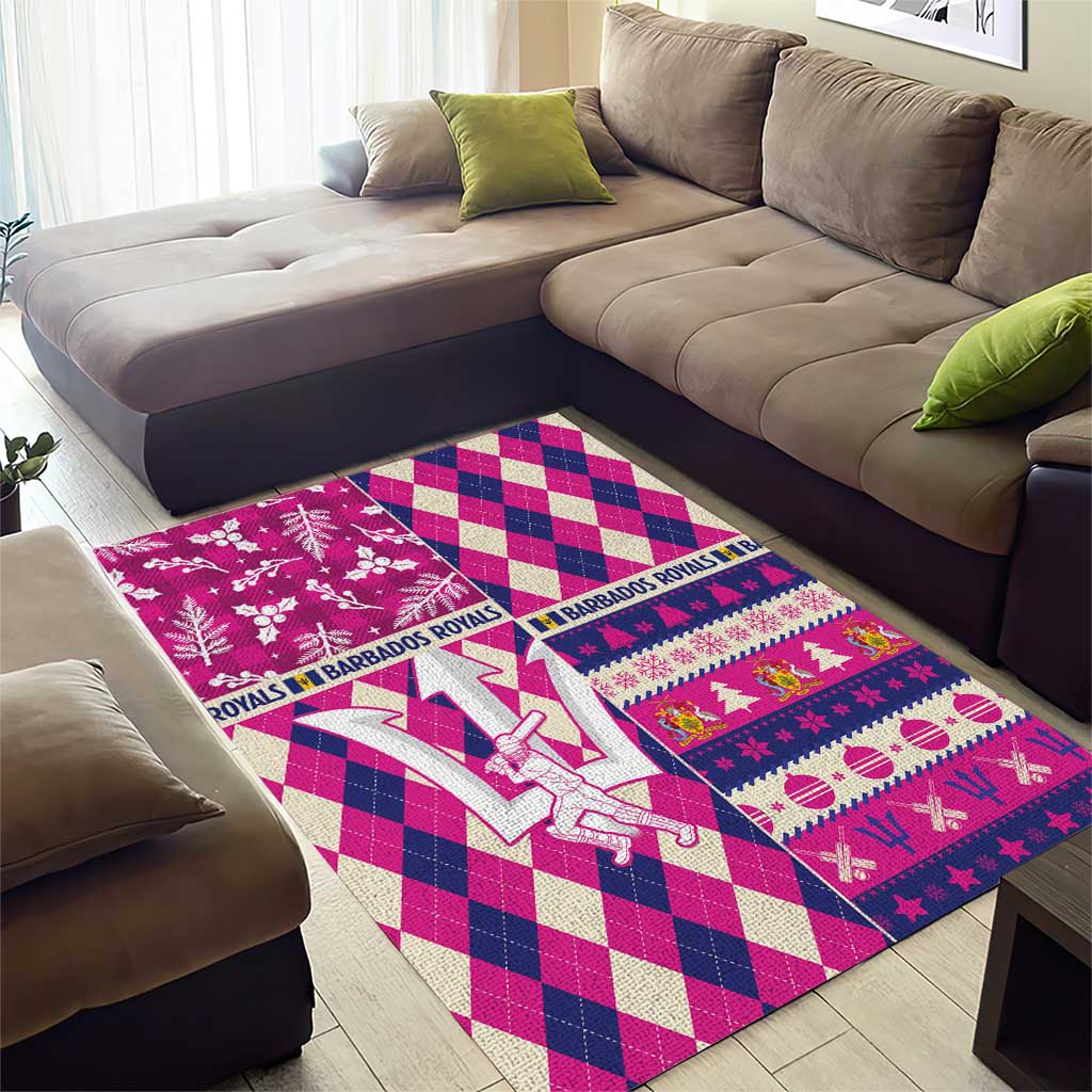Barbados Cricket Christmas Area Rug Merry Xmas Royals - Wonder Print Shop