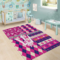 Barbados Cricket Christmas Area Rug Merry Xmas Royals - Wonder Print Shop