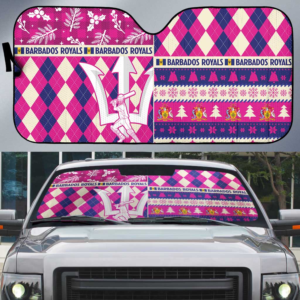 Barbados Cricket Christmas Auto Sun Shade Merry Xmas Royals - Wonder Print Shop