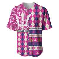 Personalized Barbados Cricket Christmas Baseball Jersey Merry Xmas Royals - Wonder Print Shop