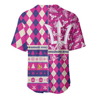 Personalized Barbados Cricket Christmas Baseball Jersey Merry Xmas Royals - Wonder Print Shop