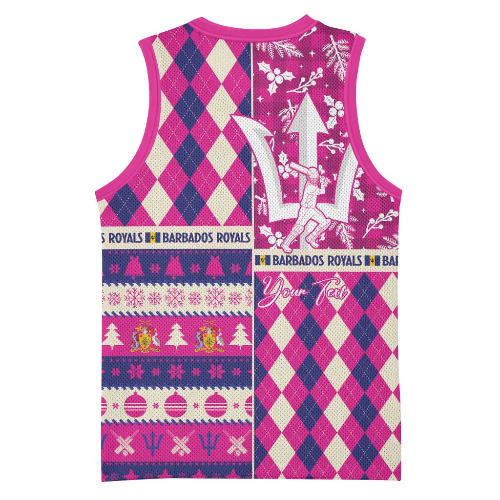 Personalized Barbados Cricket Christmas Basketball Jersey Merry Xmas Royals - Wonder Print Shop