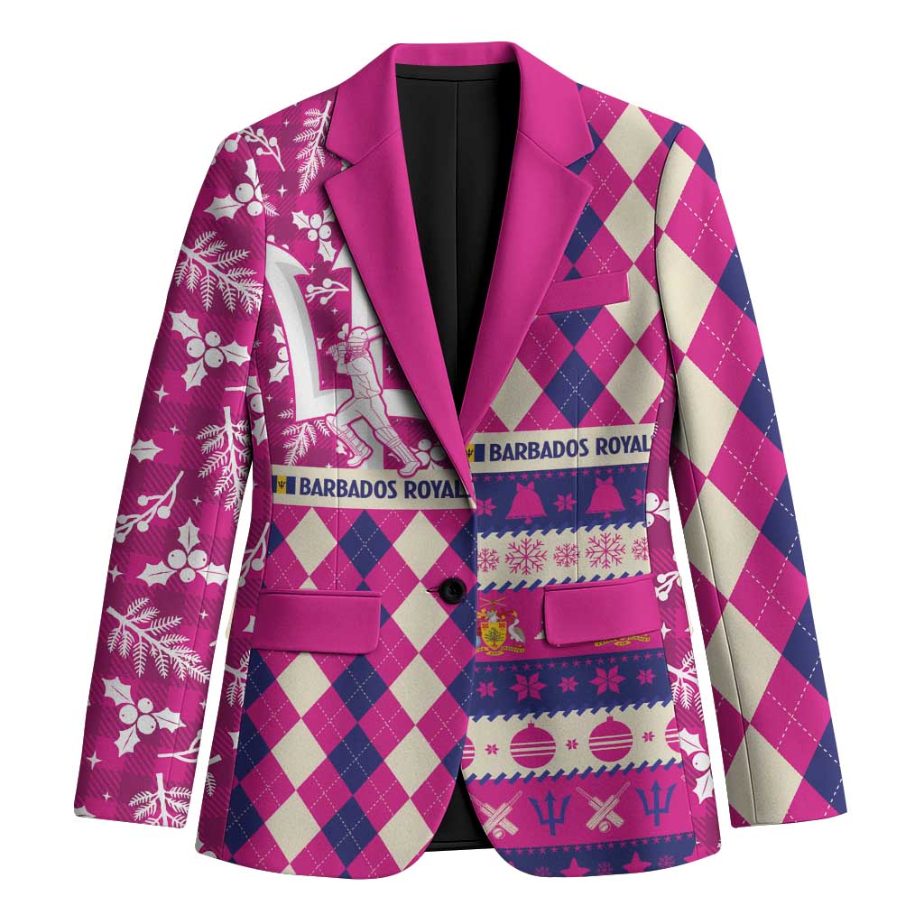 Personalized Barbados Cricket Christmas Blazer Merry Xmas Royals - Wonder Print Shop
