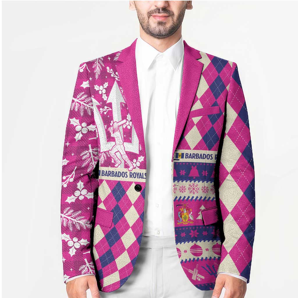 Personalized Barbados Cricket Christmas Blazer Merry Xmas Royals - Wonder Print Shop