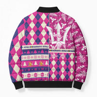 Personalized Barbados Cricket Christmas Bomber Puffer Jacket Merry Xmas Royals - Wonder Print Shop