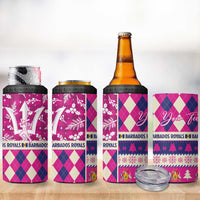 Personalized Barbados Cricket Christmas 4 in 1 Can Cooler Tumbler Merry Xmas Royals - Wonder Print Shop