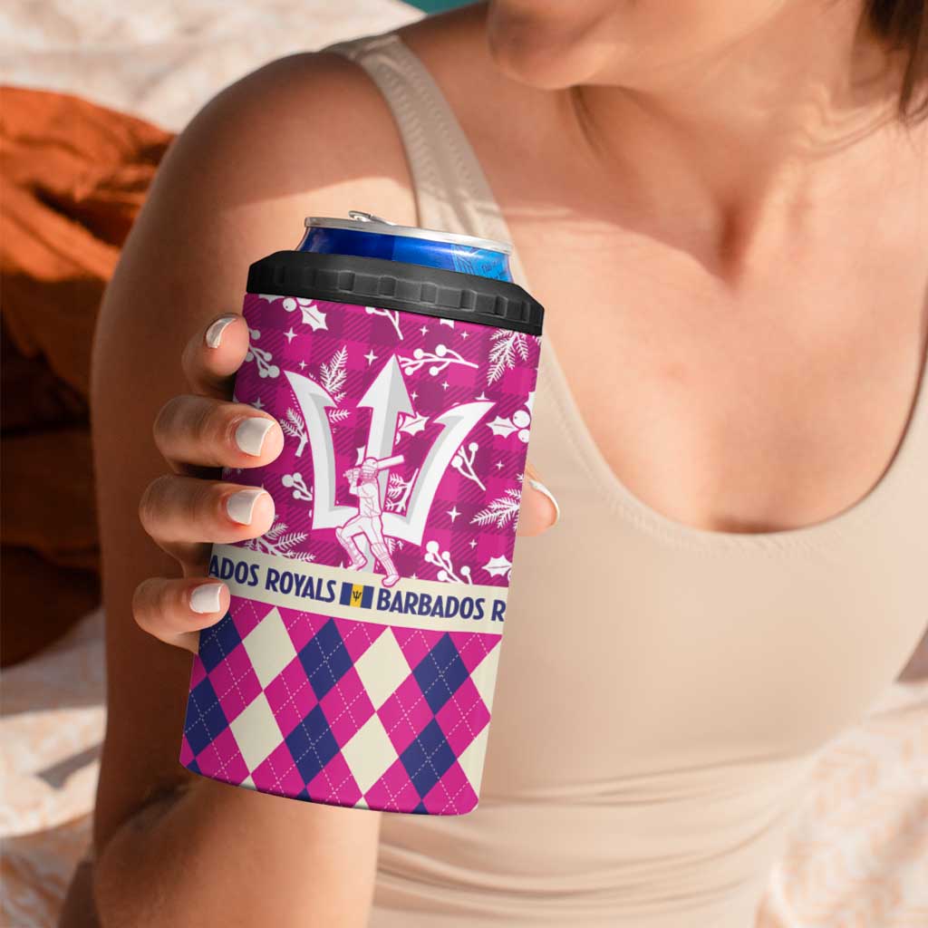 Personalized Barbados Cricket Christmas 4 in 1 Can Cooler Tumbler Merry Xmas Royals - Wonder Print Shop