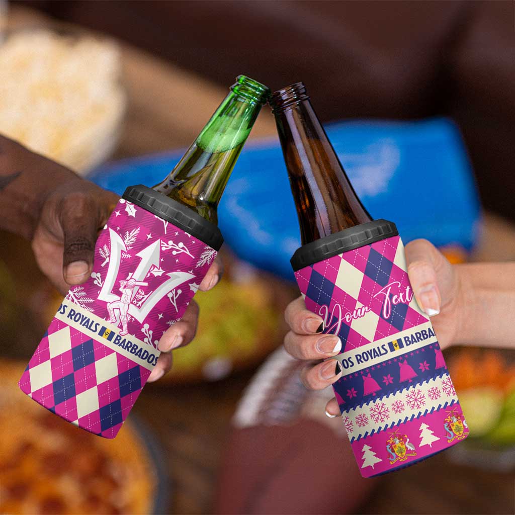 Personalized Barbados Cricket Christmas 4 in 1 Can Cooler Tumbler Merry Xmas Royals - Wonder Print Shop