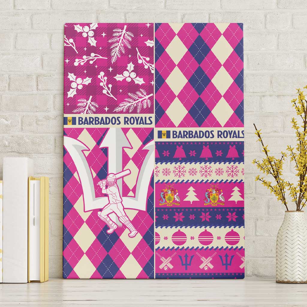 Barbados Cricket Christmas Canvas Wall Art Merry Xmas Royals - Wonder Print Shop