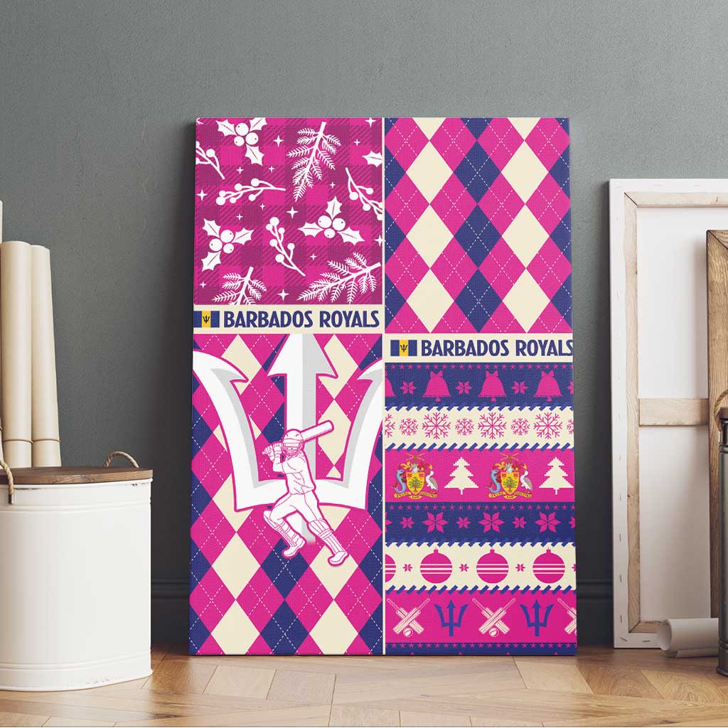 Barbados Cricket Christmas Canvas Wall Art Merry Xmas Royals - Wonder Print Shop