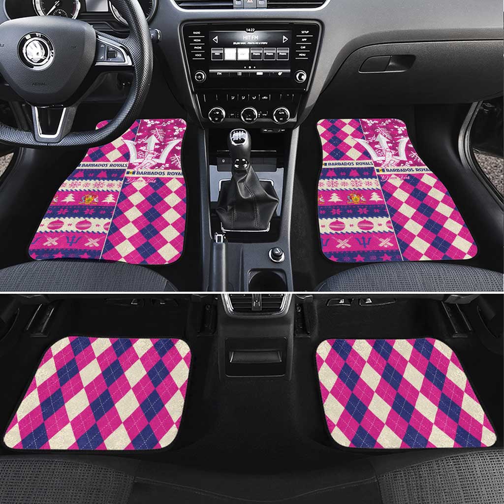 Personalized Barbados Cricket Christmas Car Mats Merry Xmas Royals - Wonder Print Shop