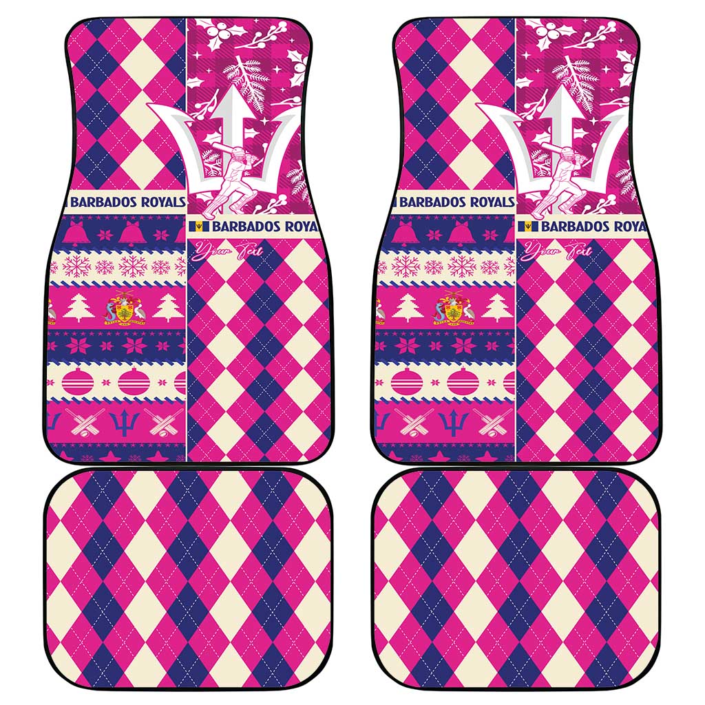 Personalized Barbados Cricket Christmas Car Mats Merry Xmas Royals - Wonder Print Shop
