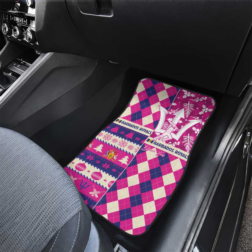 Personalized Barbados Cricket Christmas Car Mats Merry Xmas Royals - Wonder Print Shop