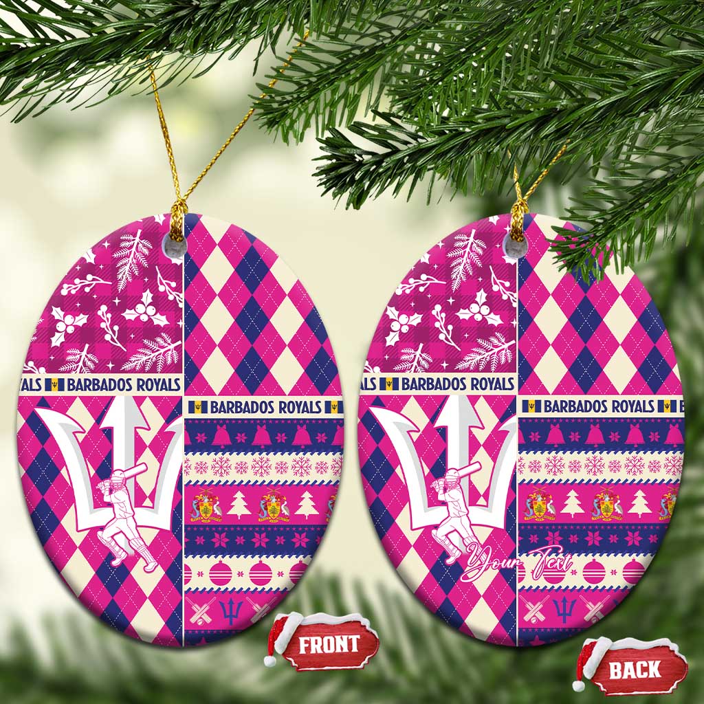 Personalized Barbados Cricket Christmas Ceramic Ornament Merry Xmas Royals - Wonder Print Shop