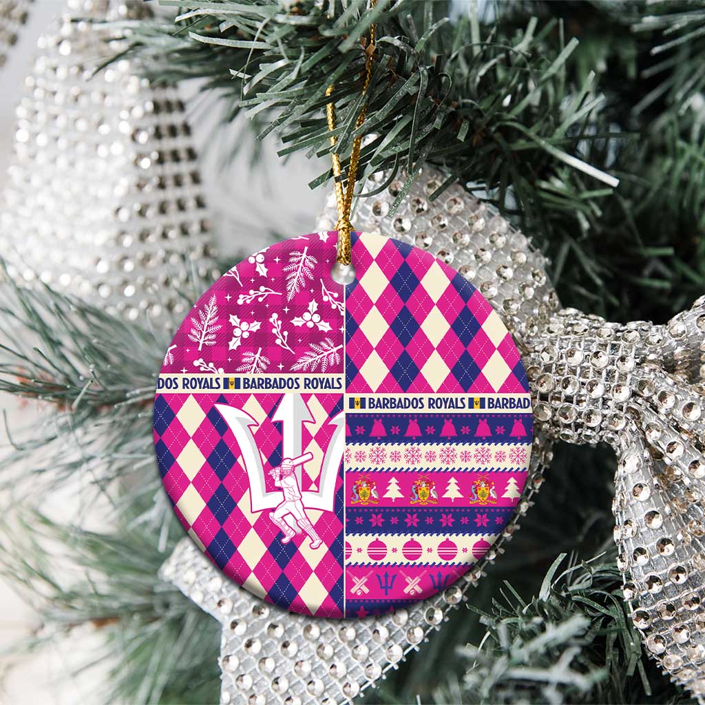 Personalized Barbados Cricket Christmas Ceramic Ornament Merry Xmas Royals - Wonder Print Shop